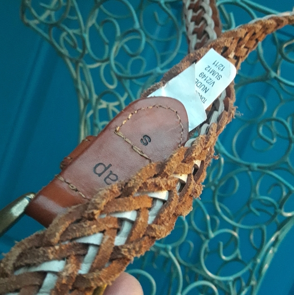 Genuine Leather Belt Thin Braided Belt Womens Multi Loop Woven Real Leather main image 15